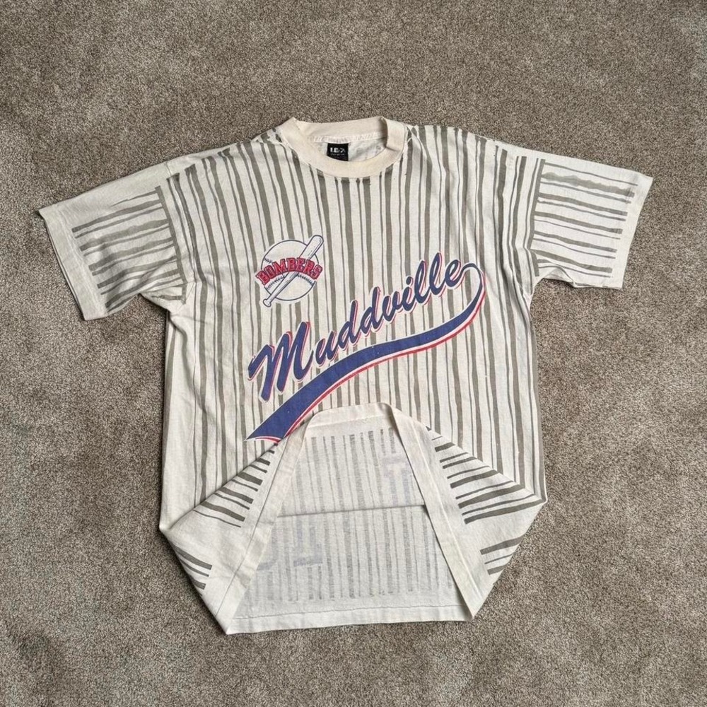 VINTAGE‎ LOUIS GARNEAU "BOMBERS" SINGLE STITCH ALL OVER PRINT TEE